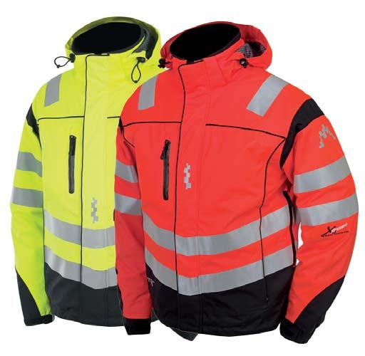 Functional clothing - high-visibility Wind & waterproof clothing that breathes! ProTec functional & winter jacket Class 3 Breathable, wind and waterproof jacket. All seams are taped. Removable hood.