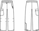 Two side pockets, leg pocket with a zip, pre-shaped knees, adjustable ankles and reflector on the back of the left leg.
