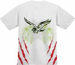 CUSTOMIZATION SPECIALISTS - FOR OVER 40 YEARS! SEE PAGE 19 FOR DECORATING OPTIONS FULL COLOR EXTREME DYE SUBLIMATION TEES! Unlimited, bright and bold colors with detail on front and back!
