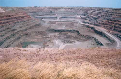 Figure 8. Discovered in 1967 (and shown here in 2005), the Orapa mine in Botswana is one of the largest kimberlite deposits ever developed.
