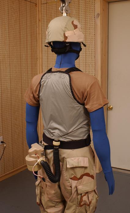 a Sweating Heated Manikin" Instrument: Sweating thermal manikin in an environmental chamber Specimen number and size: 1 personal cooling system; garments