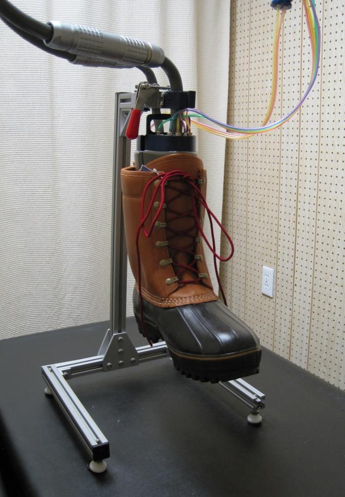 set of footwear sized to fit the left foot (10 1/2 shoe; 11 boot) Cost: $600 for 3 replications on one shoe or boot Note: We do not calculate temperature ratings for footwear