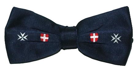 BOW TIE The Bow Tie of the Order is Navy Blue having a pattern of a white Cross on a red Shield and