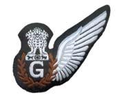 5. Flight Gunners Badge. The badge is of the same description as the Navigator s badge except that the letter embroidered is G. 6. Parachute Jump Instructors Badge.