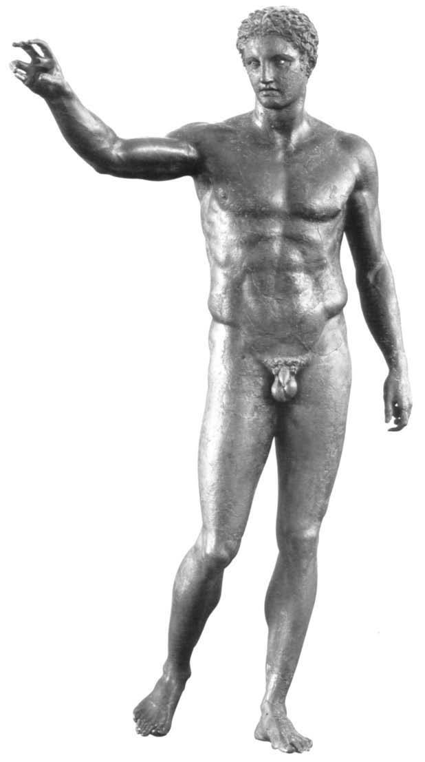 Figure 5 Large statue of a youth. From the Antikythera shipwreck (about 80-50 B.C.). Found in 1900. Bronze, height 1.