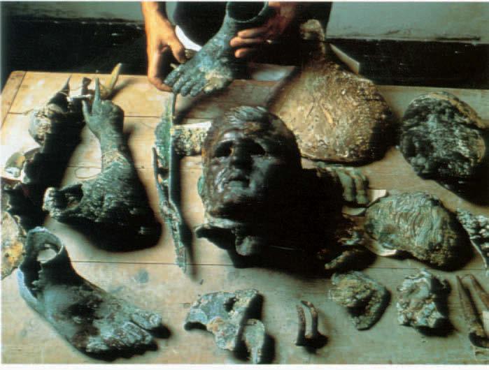 BRINDISI A great many bronzes were discovered in July 1992, a quarter of a mile off the Italian coast near Brindisi. A policeman who was an amateur diver found the first piece.