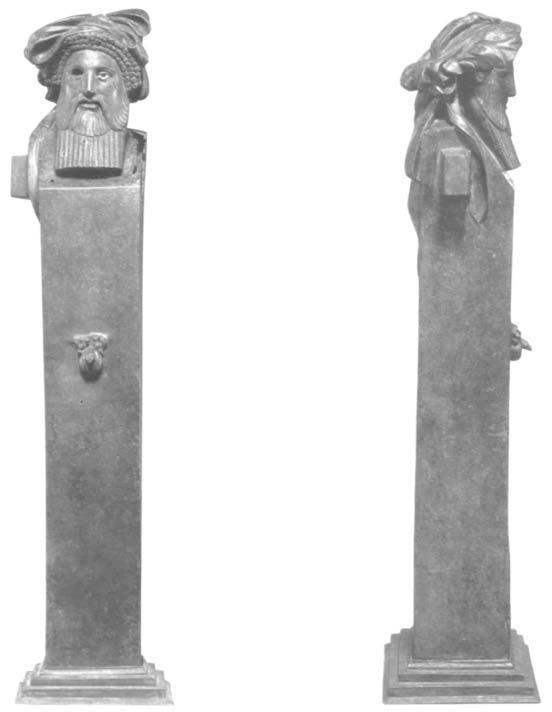 Figure 43 Herm of Dionysos. Front and side views. Bronze, height 1.03 m (40y2 in.). Malibu, J. Paul Getty Museum (79.AB.138). See also fig. 45.