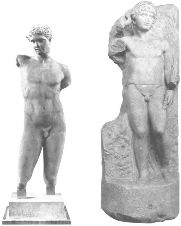 Figure 59 Statue of a boy from Eleusis. Marble, maximum present height 1.03 m (40V2 in.). Athens, National Archaeological Museum (254).