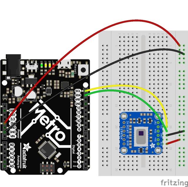 Arduino Wiring & Test You can easily wire this breakout to any microcontroller, we'll be using an Arduino.