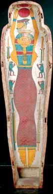 During Third intermediate period and Late period non-elite Egyptian classes were usually buried in oval coffins which were placed in small shaft tombs in nonelites cemeteries.