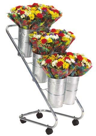 BD3G 28 1 2"d x 17"w x 43"h For your convenience the buckets hold the 3-gallon grower/shipping containers (not included).