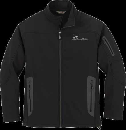 25 Soft Shell Technical Jacket 96% polyester/4% spandex bonded with 100% polyester fleece.
