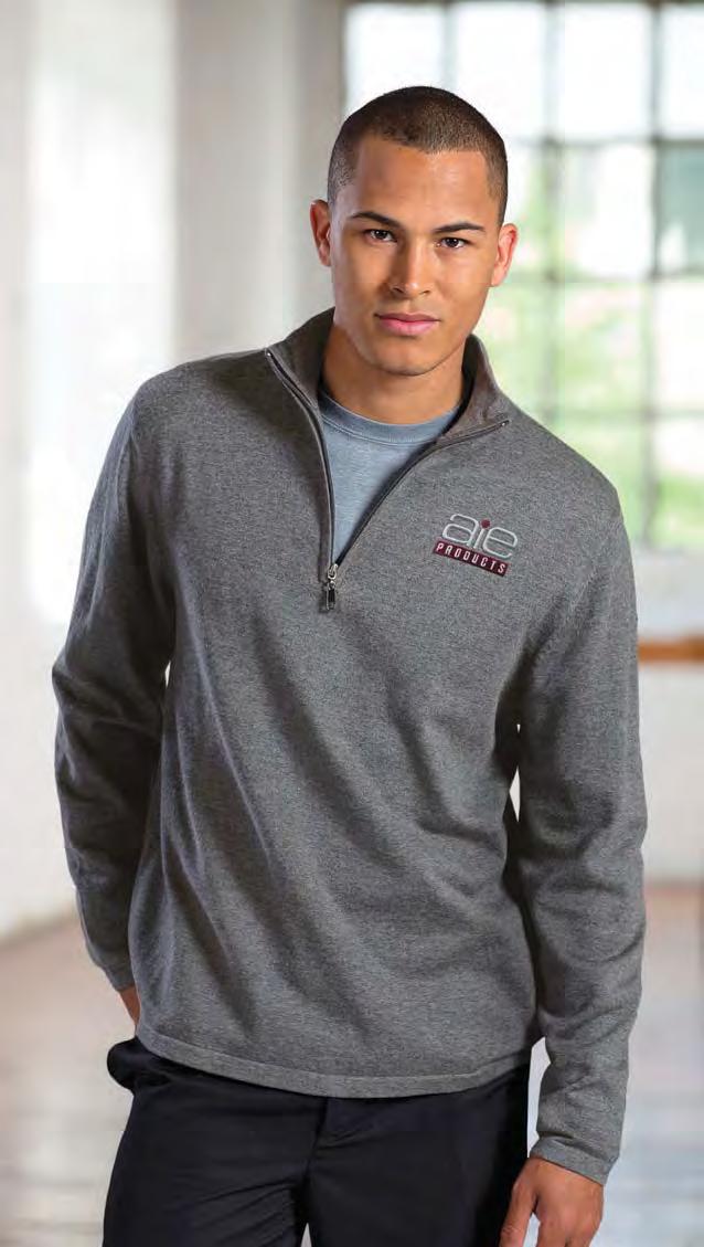 Fine-gauge sweaters for a polished look SMOKE DX A 1/4 Zip