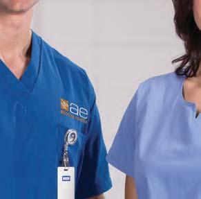 C Unisex Short Sleeve Scrub Tops A. Feel protected with extra-long cap sleeves.