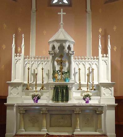 Vintage Marble Gothic Style Main Altar Reredos KRALTAR-1121