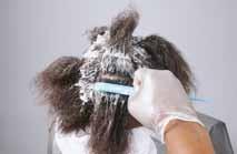 5 5 Begin application of the relaxer in the most resistant area, usually at the back of the head.