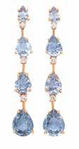 84 Gold, Sapphire and Diamond Pendant-Earclips 18 kt., 2 oval blue sapphires ap. 3.40 cts., 2 oval yellow sapphires ap. 3.40 cts., 22 round diamonds ap. 1.00 ct., ap. 11.5 dwts.
