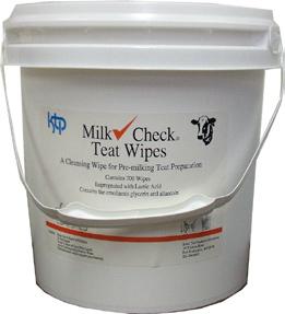 Milk Check Teat Wipes These durable wipes provide convenient onestep udder preparation for milking. Our teat wipes offer superior cleaning that reduces crosscontamination.