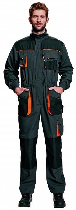 Boilersuit CERVA EMERTON Australian Line 270 gr/m². 65% polyester / 35% cotton. Stressed points reinforced with polyester 600D. Knee pockets for inserting knee pads. Loop for hammer.