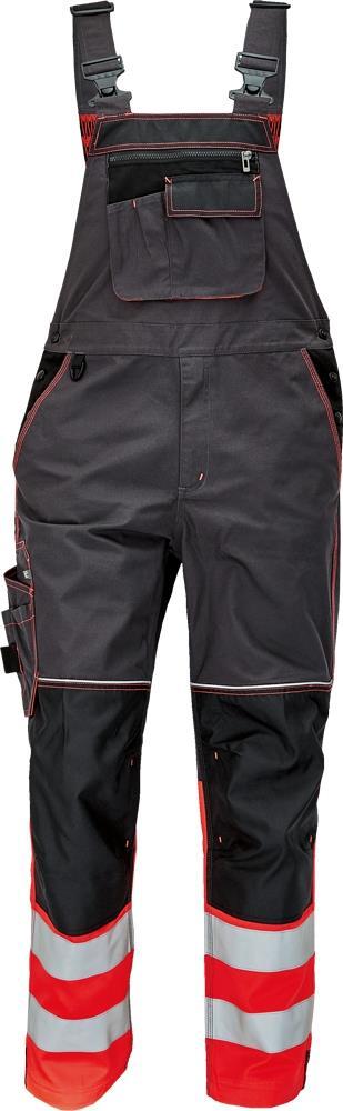2 flap pockets on the back and waist loop for tools in contrasting colours. Reinforced knee parts with input for knee pads. Extendable length of legs of 5cm. Reinforced back part of bottom leg.