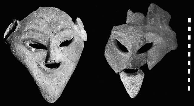 THE ELITE PREDYNASTIC CEMETERY AT HIERAKONPOLIS 161 Fig. 2. Ceramic masks from Tomb 16 (photo by J.