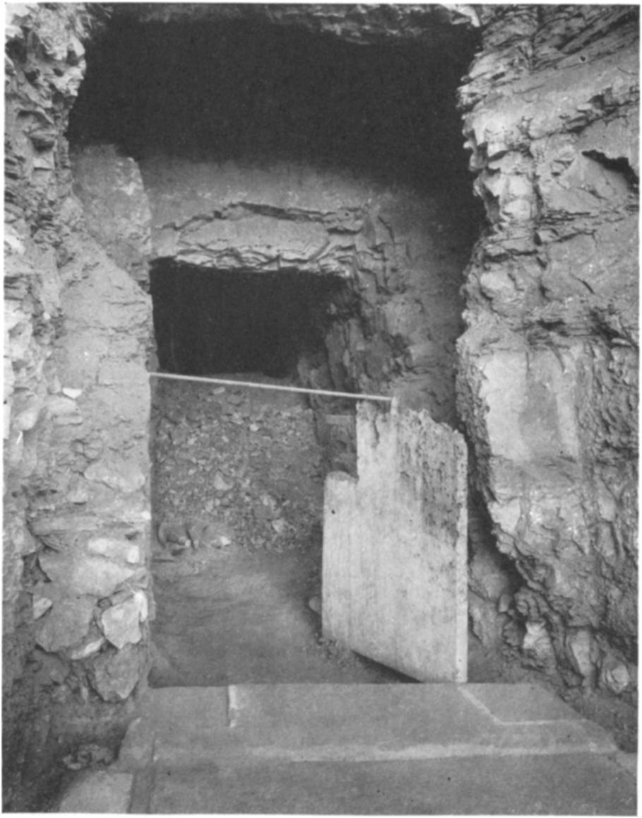 THE EGYPTIAN EXPEDITION 1922-1923 was built against it. In the center was the tomb doorway with a flight of brick steps ascending through it (fig. 4).