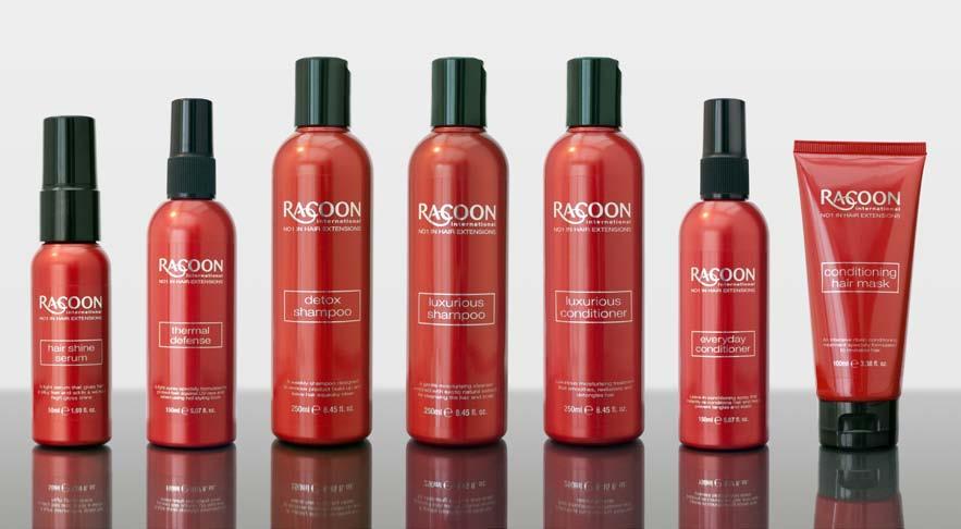 13 Racoon-Xtend Hair Care Racoon International has developed a fantastic range of Xtend hair care products designed to keep both your hair extensions, and natural hair, looking salon fabulous.