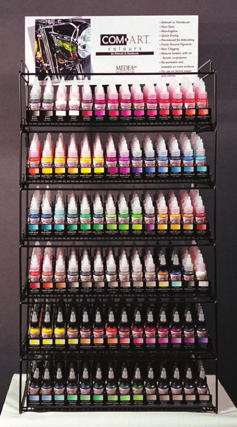 Modular Paint Holders MODULAR PAINT HOLDERS Modular display stands for 1 oz (28 ml) colours are perfect for displaying the complete range of ACRYLIC PAINTS and MEDEA