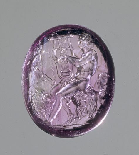 17. Gem with Achilles Playing the Ci