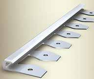 Accessories Skirting Profile FLEXIBLE PROFILE Aluminium stop profile, to be screwed. Available in Silver (1456 011) and Stainless Steel (1456 012) finishes.