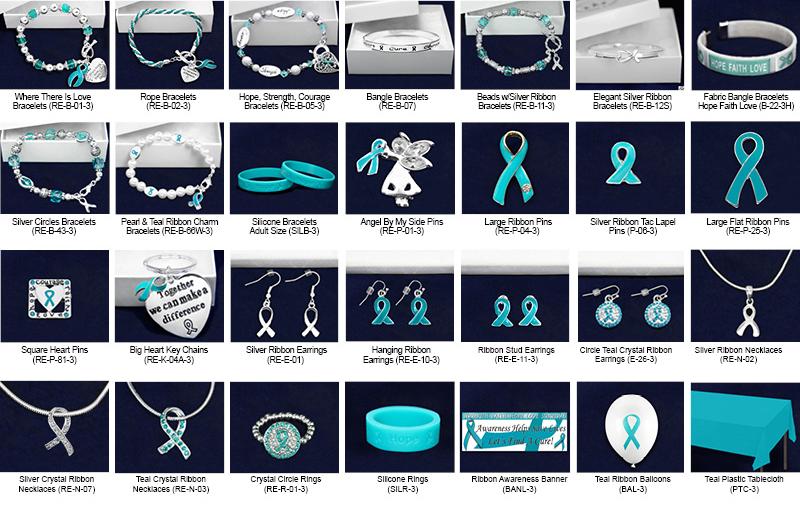 Teal Ribbon Fundraising Kits FUNDRAISING KITS: If you are trying to raise a bunch of money, then consider one of our Fundraising Kits. All our great items in one easy to sell kit.