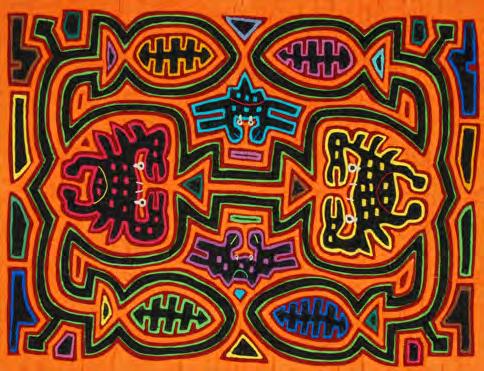 Picture Molas depict what the Kuna people see around them. Birds and marine life are popular subjects.
