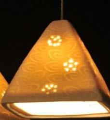 PORCELANE PYRAMID EACH CHANDELIER CAN BE DESIGNED WITH ANY NUMBER OF 5"H X