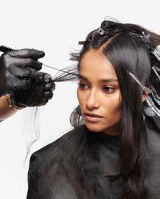 hairline), take a diagonal weave and apply Formula 1, always feathering the