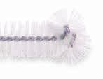 Specialty Brushes and Hand & Nail Brushes DOUBLE-ENDED SPECIALTY BRUSH Soak-proof cleaning brush. White nylon bristles on twisted stainless steel handle with rosebud tip.