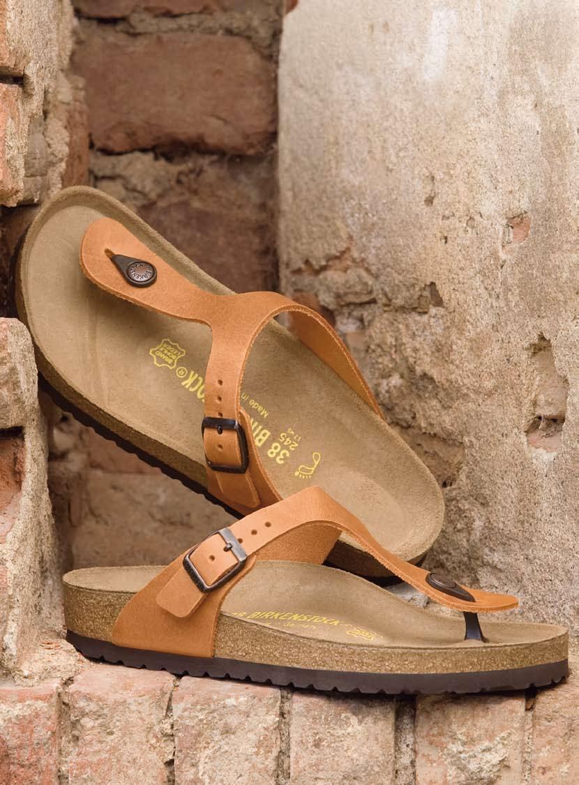 The anatomically shaped thong was specially developed for the deep footbed and gently encloses