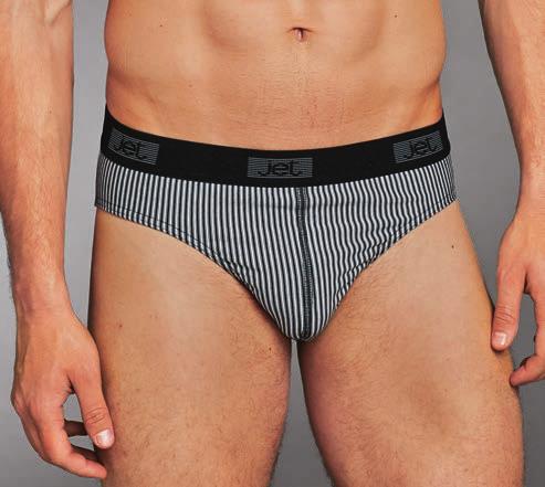 32 ACCESSORIES 1. THIBO Pinstriped underpants. Front lining.