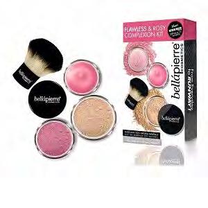 Contains: Mineral Foundation, Mineral Blush, Cheek and Lip Stain and Brush. 1000814 Cost: $7.79 SRP: $15.00 1000815 Cost: $7.79 SRP: $15.00 53 54 Flawless & Rosy Complexion Kit - Deep.