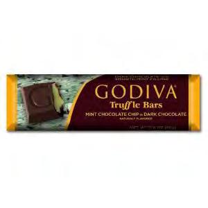 437 2016 Consumables Showroom Catalog 438 Godiva Solid Milk Chocolate Bar, 1.5 oz. Godiva Solid Dark Chocolate Bar, 1.5 oz. 2000254 Cost: $1.55 SRP: $2.95 GPM: 47% Min Order: 48 2000255 Cost: $1.