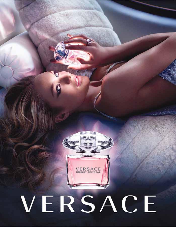 VERSACE BRIGHT CRYSTAL A fresh, sensual blend of refreshing chilled yuzu and pomegranate mingled with soothing blossoms of