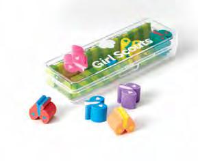 Every backpack or pencil case requires a smile-worthy eraser set like this. Rubber erasers and acrylic case. 7 erasers. ½. 35132. $3.