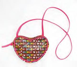 heart-shaped, cross-body bag with eye-catching sequins.