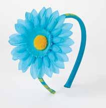 Polyester flower on plastic headband. 11097. $8.25. f Daisy Elastic Hair Bands.
