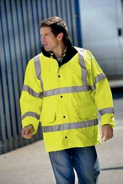 Hi-Vis Hazardwear with weather protection Arco Breathable Hi-Vis Coat The Arco hi-vis coat features a quality waterproof, breathable, windproof and durable fabric.