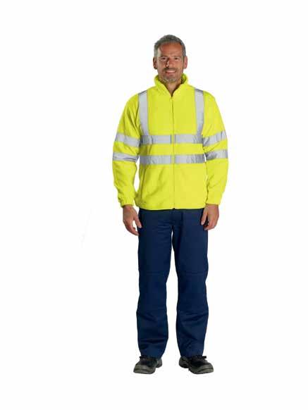 Ref: 18E0300 Arco Essentials Hi-Vis Polo Shirt 175 g/m 2 100% Polyester wicking eyelet fabric 3 button placket Knitted collar 2 bands of reflective tape around body and 2 braces over shoulders