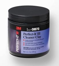 3M Perfect-It III Cleaner Clay Exterior Cleaners Safely removes overspray and paint contaminants Use with water-based lubricants Effective on paint, glass and chrome Container Containers Size 38070 1