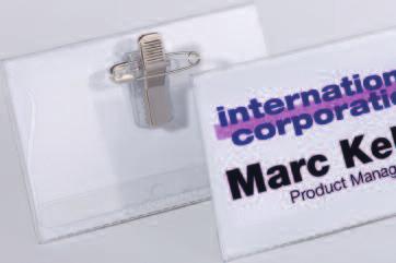8101 50 per pack 8610 NAME BADGE WITH COMBI CLIP With pin and clip fastener for