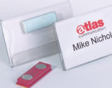 8110 8111 4 5 NAME BADGE WITH MAGNET For easy, gentle fastening even to delicate garments.