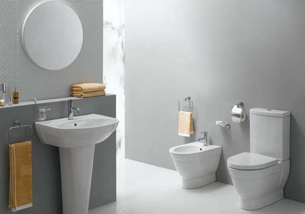102 1 Form 500 washbasin with pedestal, Minimax basin mixer and