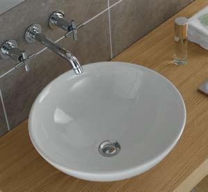 with Juno concealed basin mixer and minimalist trap with push button 3 Options washbasin